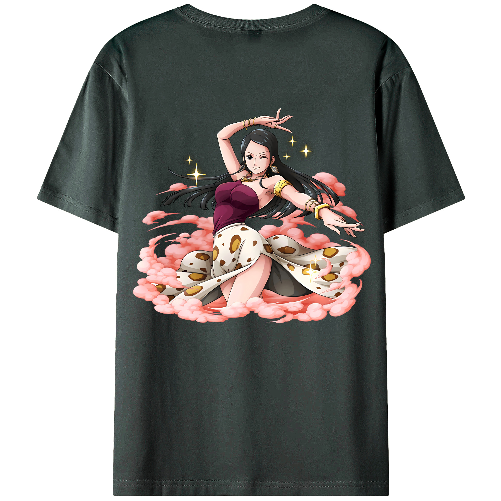 ワンピース ニコ・ロビン ONE PIECE Nico Robin 綿100％ メンズ半袖Tシャツ（バックプリント） 通気性